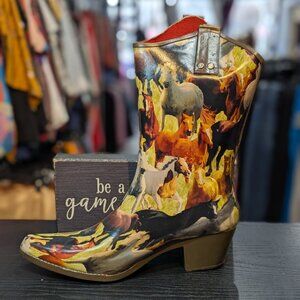 Henry Ferrera Horse Print Rain Boots